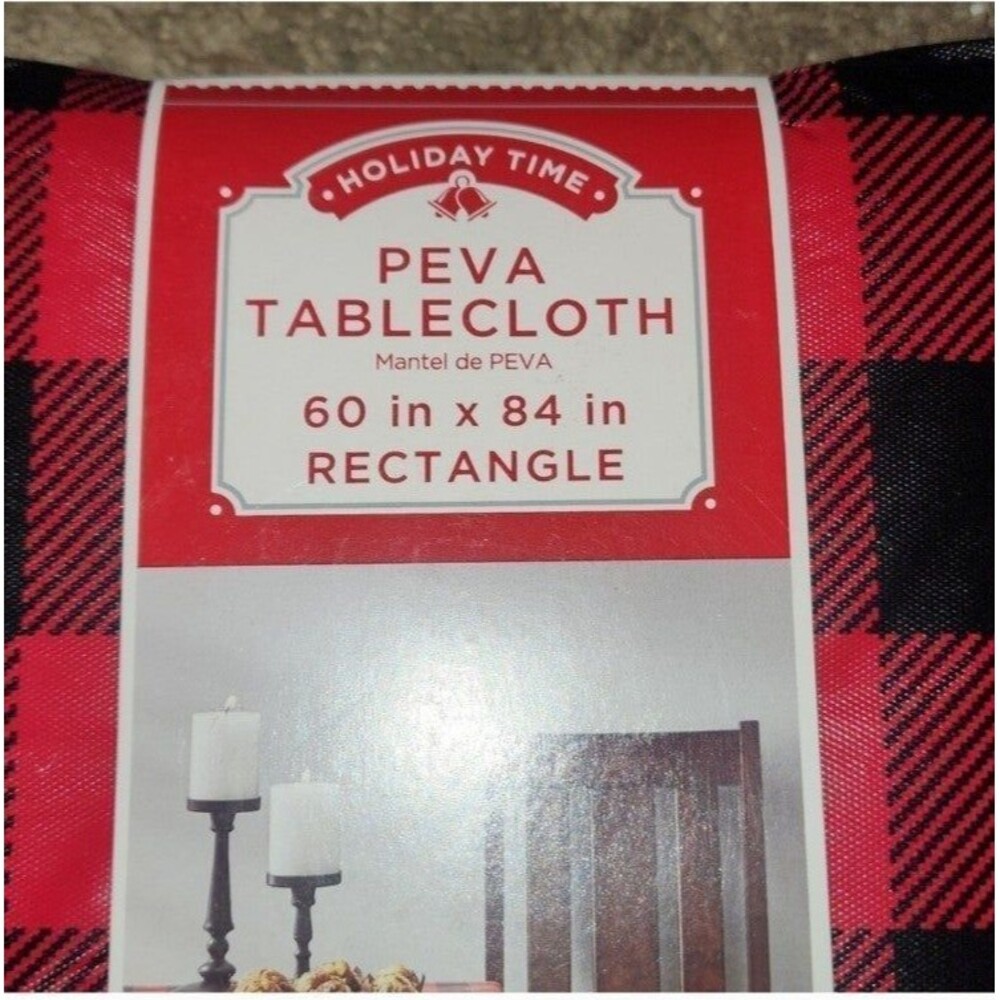 PEVA  Buffalo Tablecloth 60in X 84in